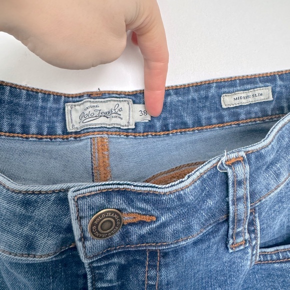 Ralph Lauren Polo Jeans Co Mid Rise Slim medium blue jeans - Picture 2 of 2